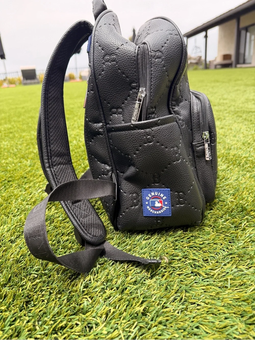 Boston Red Sox Black Quilted Mini Backpack